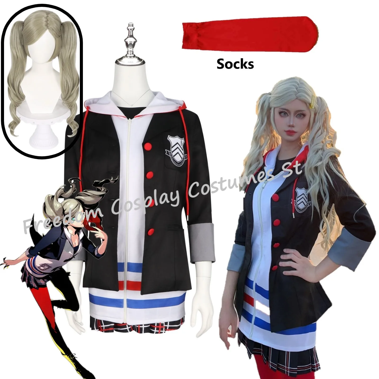 Game Anne Takamaki Cosplay Costume wig Daily Japanese jk school uniform cosplay costume Halloween Anne Takamaki full set
Game Anne Takamaki Cosplay Costume wig Daily Japanese jk school uniform cosplay costume Halloween Anne Takamaki full set