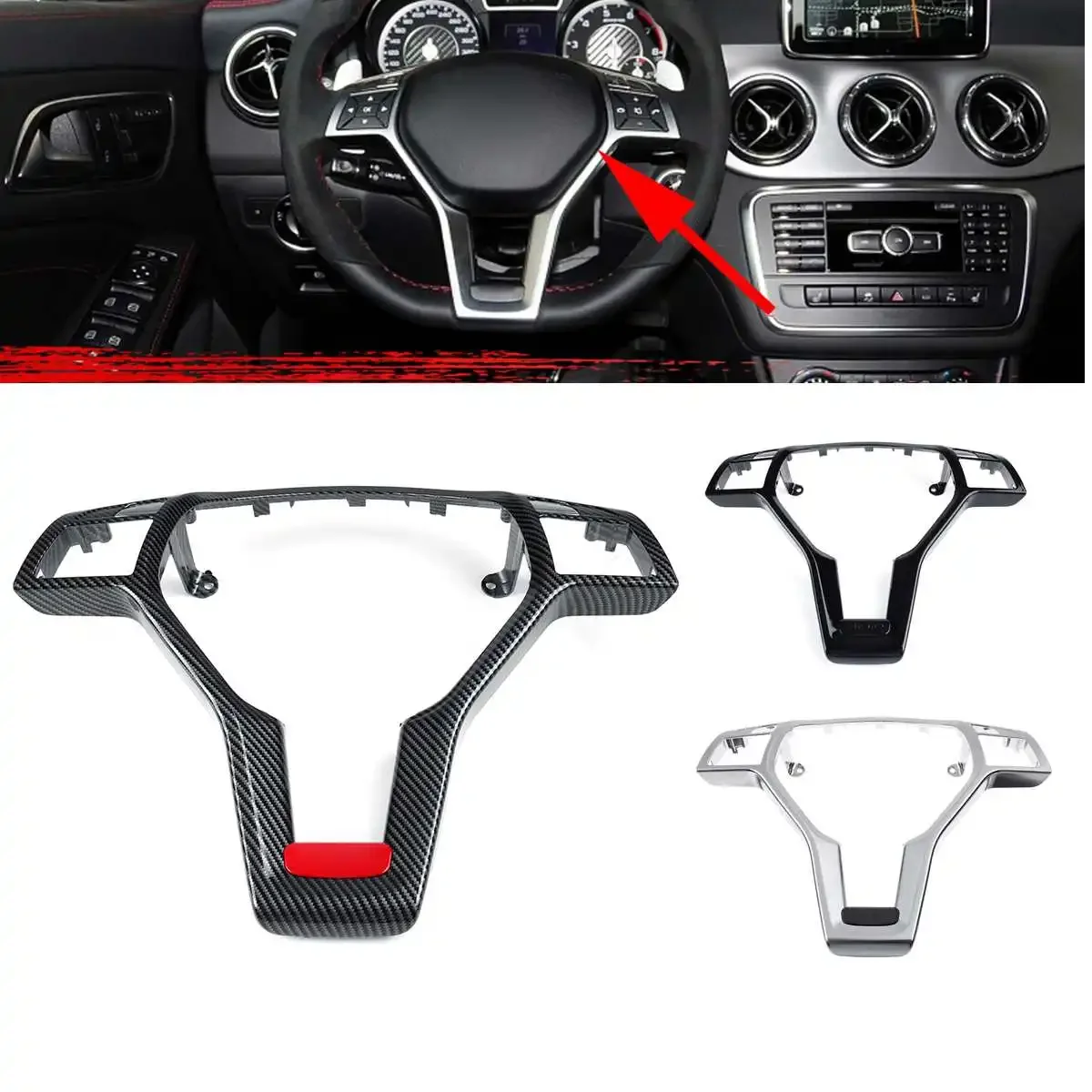Отделка Рамы рулевого колеса для Mercedes Benz C E CLA CLASS W204 W212 W117 C172 C218 2012-2014 Для AMG Style
Отделка Рамы рулевого колеса для Mercedes Benz C E CLA CLASS W204 W212 W117 C172 C218 2012-2014 Для AMG Style