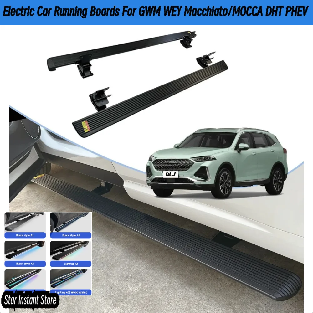 Auto Retractable Running Boards for GWM GWM WEY LATTE&WEY MOCCA&DHT PHEV, Electric Side Steps with LED Lights Anti-Slip Pedal
Auto Retractable Running Boards for GWM GWM WEY LATTE&WEY MOCCA&DHT PHEV, Electric Side Steps with LED Lights Anti-Slip Pedal