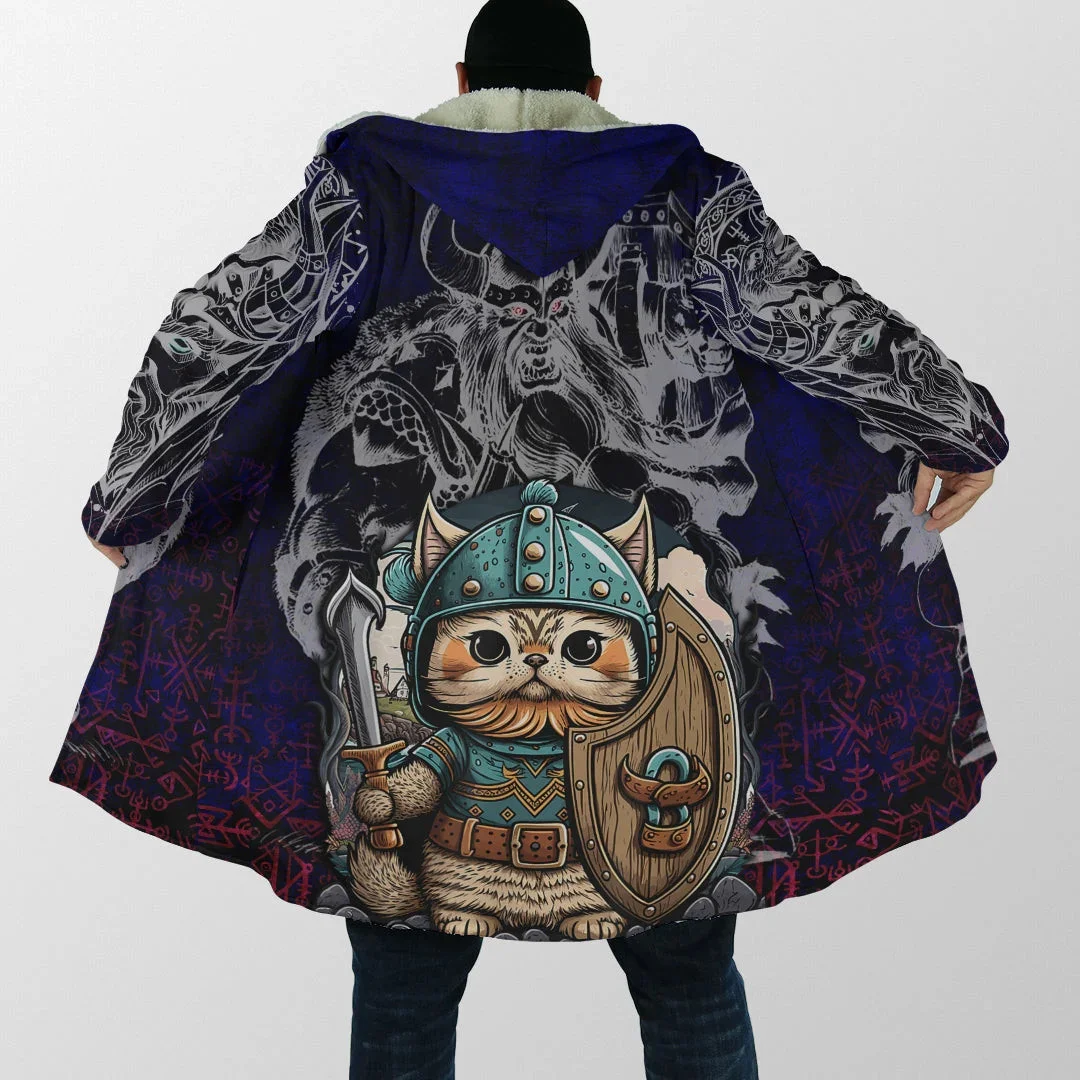 PLstar Cosmos Cat Warrior Vegvisir Tattoo 3D Printed Men's Fleece Hooded Cloak Unisex Casual Thick Warm Cape coat TF03
PLstar Cosmos Cat Warrior Vegvisir Tattoo 3D Printed Men's Fleece Hooded Cloak Unisex Casual Thick Warm Cape coat TF03