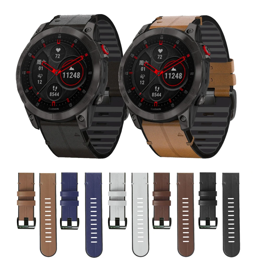 22mm Silicone Leather Quick Fit Strap Sport Bracelet For Garmin EPIX Fenix 6 7 5 INSTINCT 2 Descent G1 MARQ S62 SmartWatch Band
22mm Silicone Leather Quick Fit Strap Sport Bracelet For Garmin EPIX Fenix 6 7 5 INSTINCT 2 Descent G1 MARQ S62 SmartWatch Band
