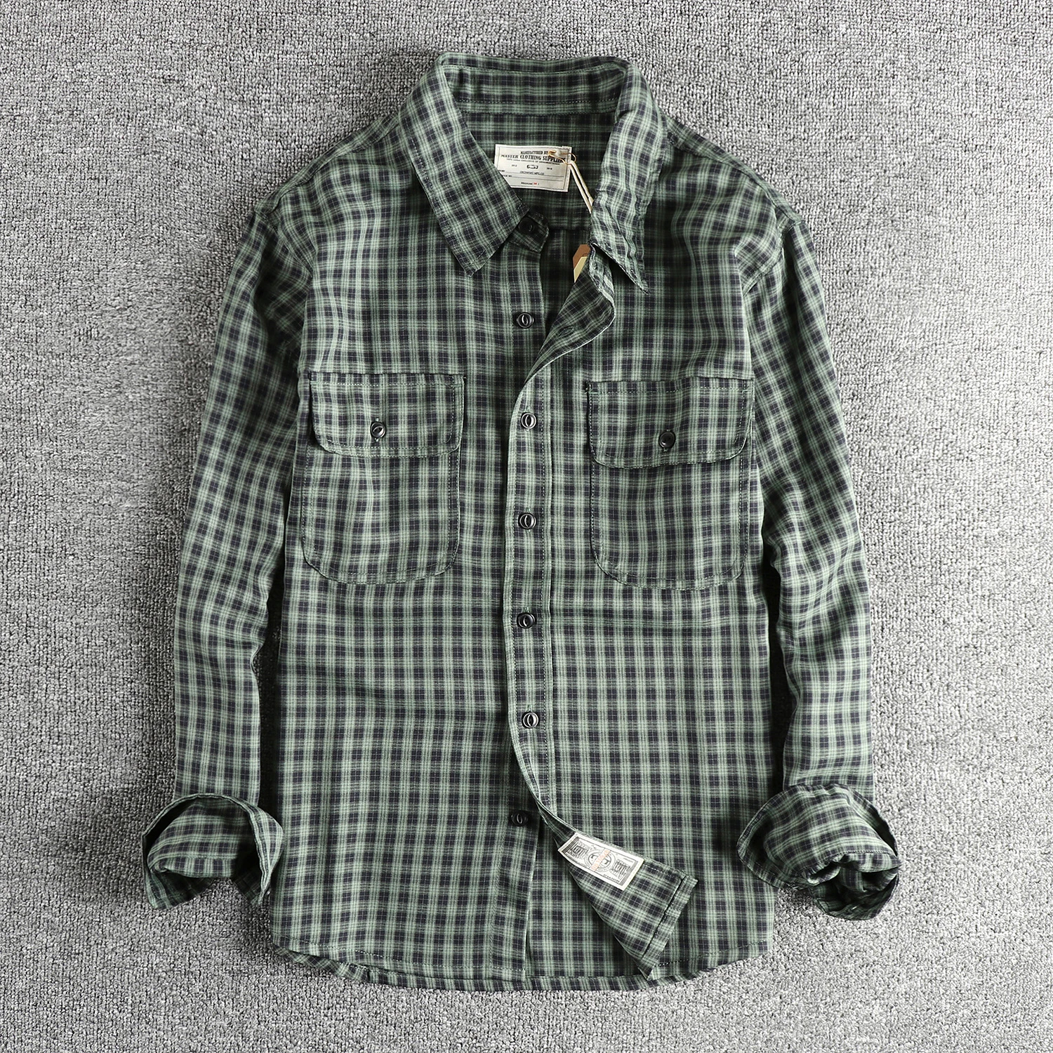 Simple American retro trend college style men's shirt long sleeve cargo pocket design spring and autumn casual shirt
Simple American retro trend college style men's shirt long sleeve cargo pocket design spring and autumn casual shirt