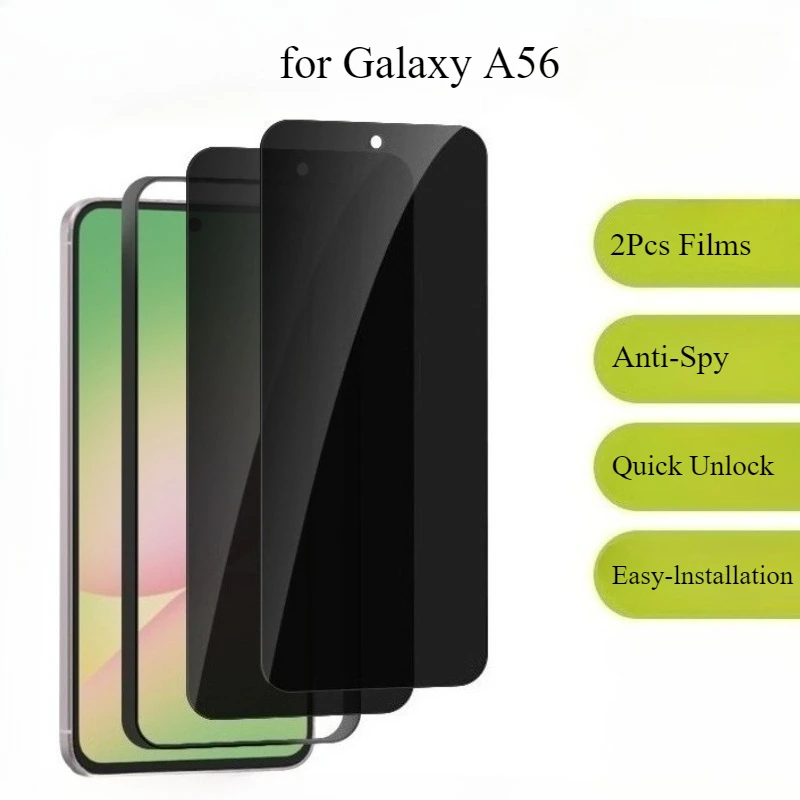 2Pcs Anti Peeping Tempered Glass for Samsung Galaxy A56 5G Anti-Spy Screen Protectors Protective Privacy Film
2Pcs Anti Peeping Tempered Glass for Samsung Galaxy A56 5G Anti-Spy Screen Protectors Protective Privacy Film