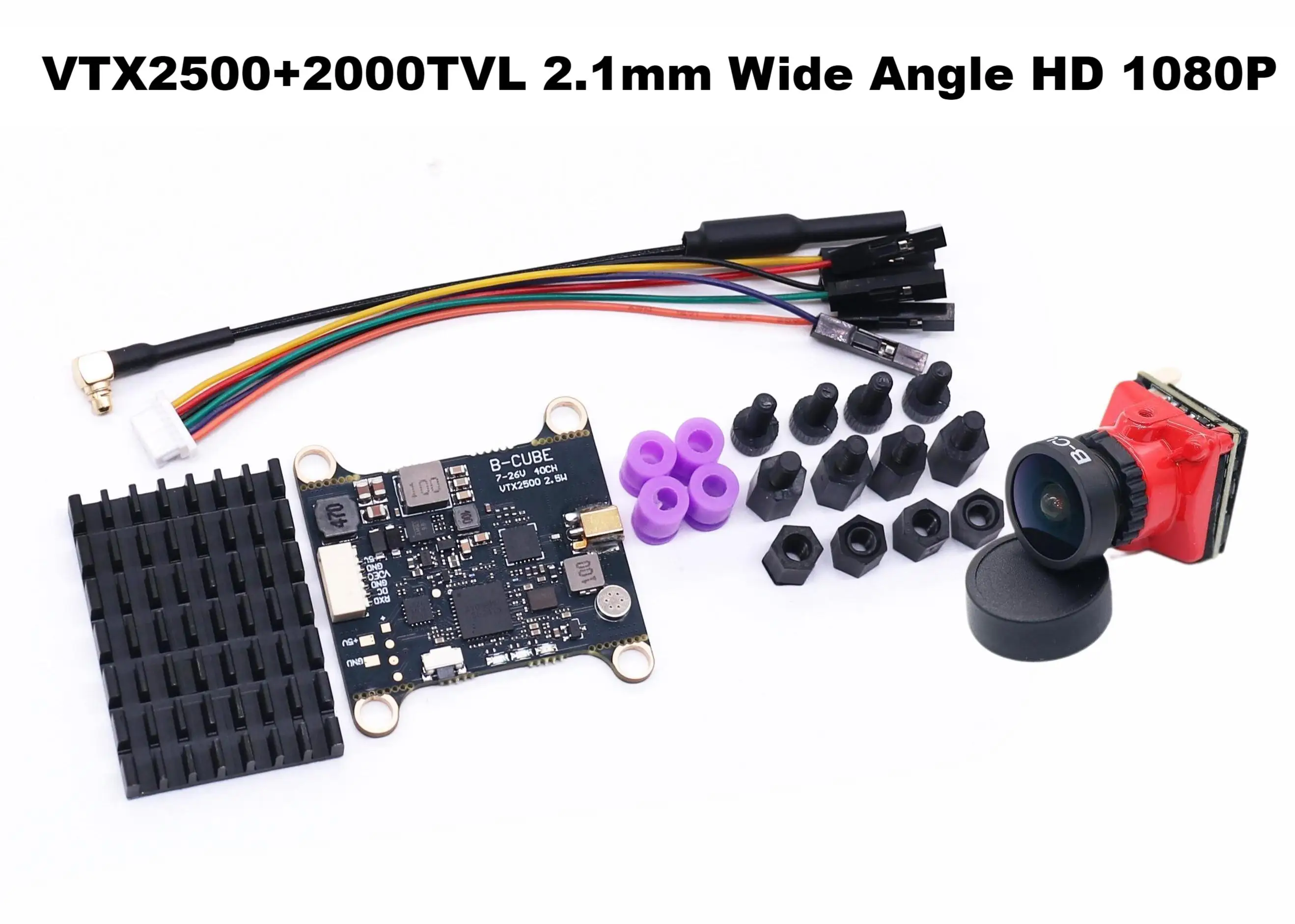 B-CUBE 5.8G VTX 800 1000 1600 2500mW 48CH Input Voltage Video Transmitter FPV INAV Camera 2000TVL CCD 2.1mm Wide Angle HD 1080P
B-CUBE 5.8G VTX 800 1000 1600 2500mW 48CH Input Voltage Video Transmitter FPV INAV Camera 2000TVL CCD 2.1mm Wide Angle HD 1080P