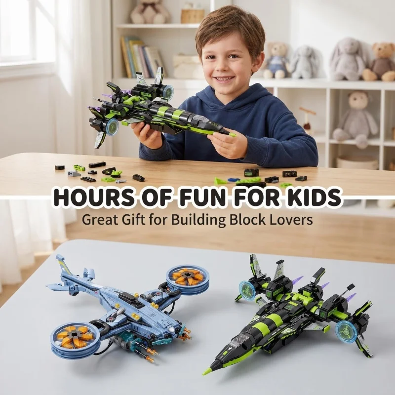 Sci-Fi Fighter Building Blocks Set, Space Warship & Aircraft Model Kit, Creative DIY Bricks Toy for Kids Adults, Collectible Spa
Sci-Fi Fighter Building Blocks Set, Space Warship & Aircraft Model Kit, Creative DIY Bricks Toy for Kids Adults, Collectible Spa