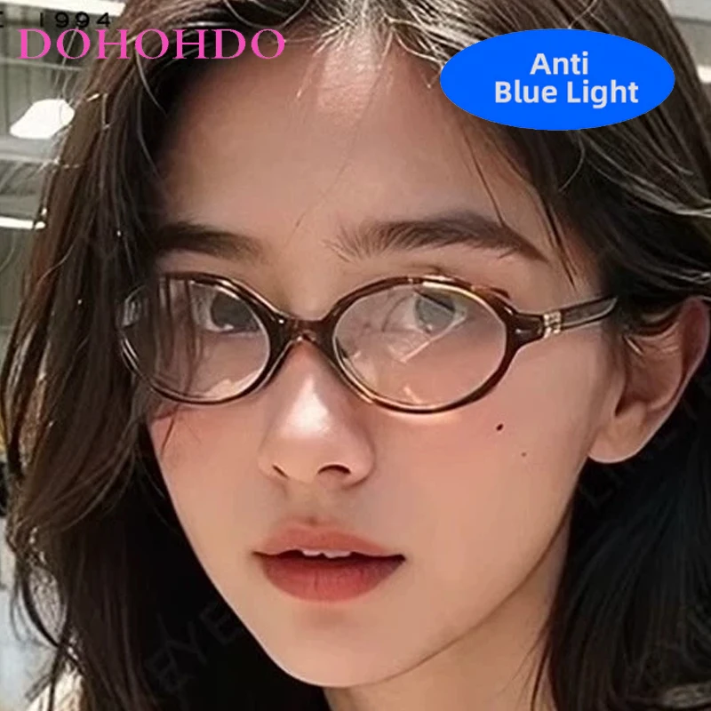 Fashion Brand Designer Oval Blue Light Blocking Eyeglasses Men Women Retro Luxury Small Frame Reading Computer Glasses Lentes
Fashion Brand Designer Oval Blue Light Blocking Eyeglasses Men Women Retro Luxury Small Frame Reading Computer Glasses Lentes