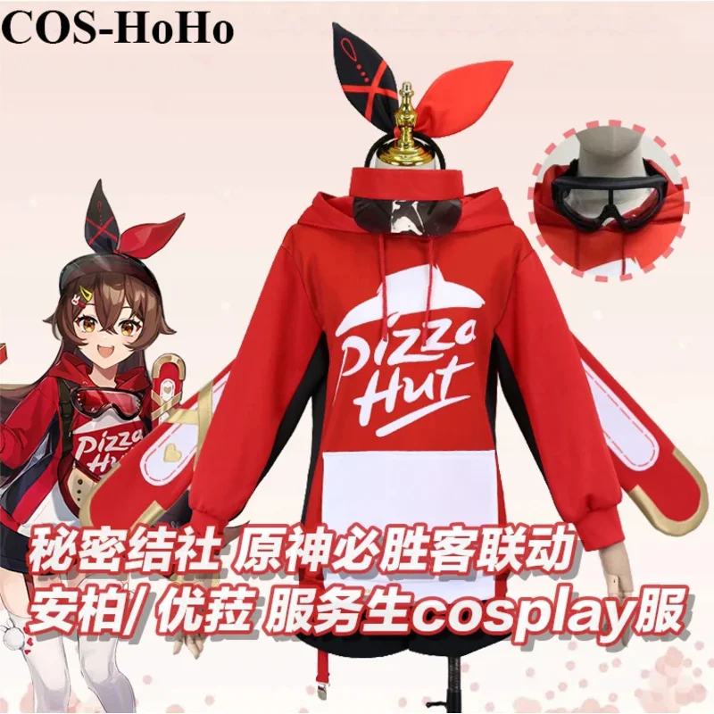 COS-HoHo аниме Genshin Impact Amber Pizza Hut Linkage Официант игровой костюм прекрасная униформа косплей костюм наряд для вечеринки на Хэллоуин
COS-HoHo аниме Genshin Impact Amber Pizza Hut Linkage Официант игровой костюм прекрасная униформа косплей костюм наряд для вечеринки на Хэллоуин