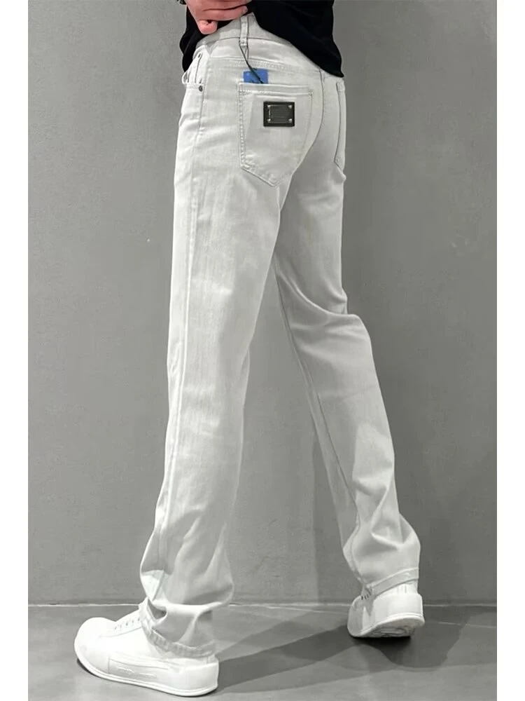 Slim Fit Casual Men's Jeans Light ey Straight Leg Pants Elastic Youth Spring Autumn High Rise Trousers Wear Resistant
Slim Fit Casual Men's Jeans Light ey Straight Leg Pants Elastic Youth Spring Autumn High Rise Trousers Wear Resistant