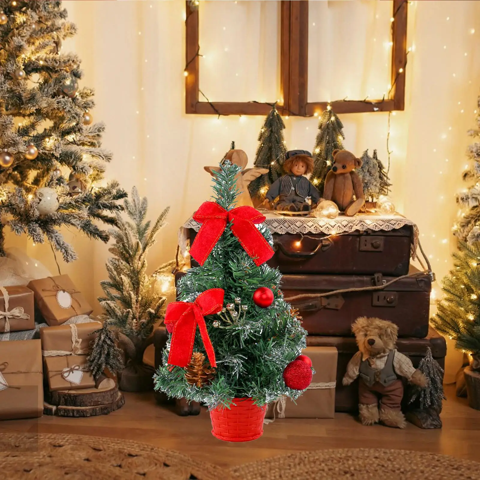 Настольные рождественские елки с огнями 15,7 дюймов, праздничное украшение, искусственная рождественская елка для домашнего офиса, зимняя каминная комната
Настольные рождественские елки с огнями 15,7 дюймов, праздничное украшение, искусственная рождественская елка для домашнего офиса, зимняя каминная комната
