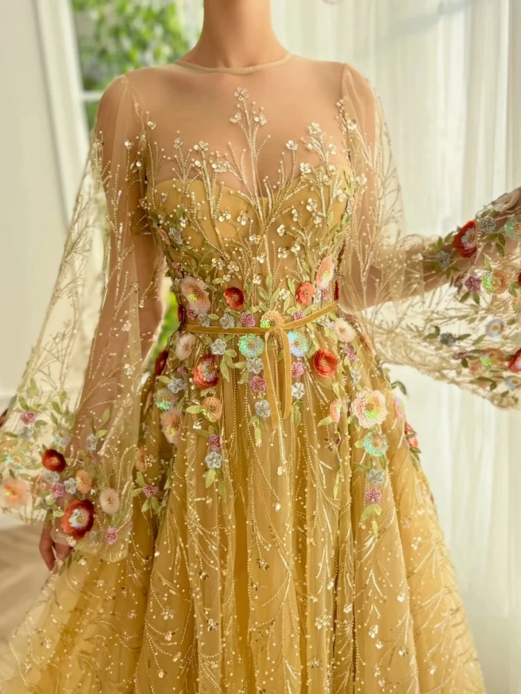 Customized High Quality Long Sleeve Evening Dress Sequined Applique A Line Women Wedding Party Special Occasion Wear Prom 2025
Customized High Quality Long Sleeve Evening Dress Sequined Applique A Line Women Wedding Party Special Occasion Wear Prom 2025