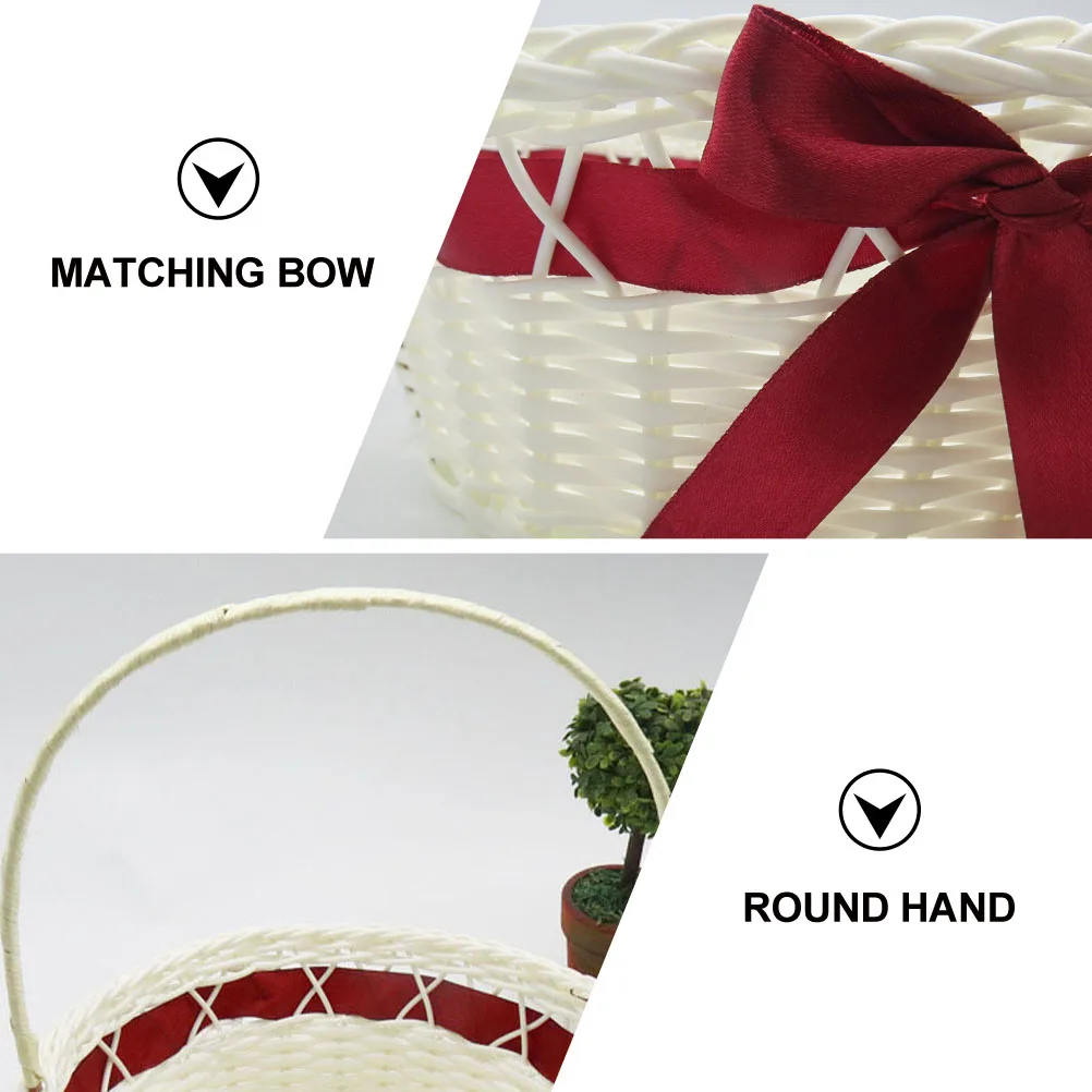 1pc Handwoven Lace Edge Flower Basket Storage Portable Bridal Wedding Religious Easter Gift Woven Basket For Arrangement Fruit
1pc Handwoven Lace Edge Flower Basket Storage Portable Bridal Wedding Religious Easter Gift Woven Basket For Arrangement Fruit