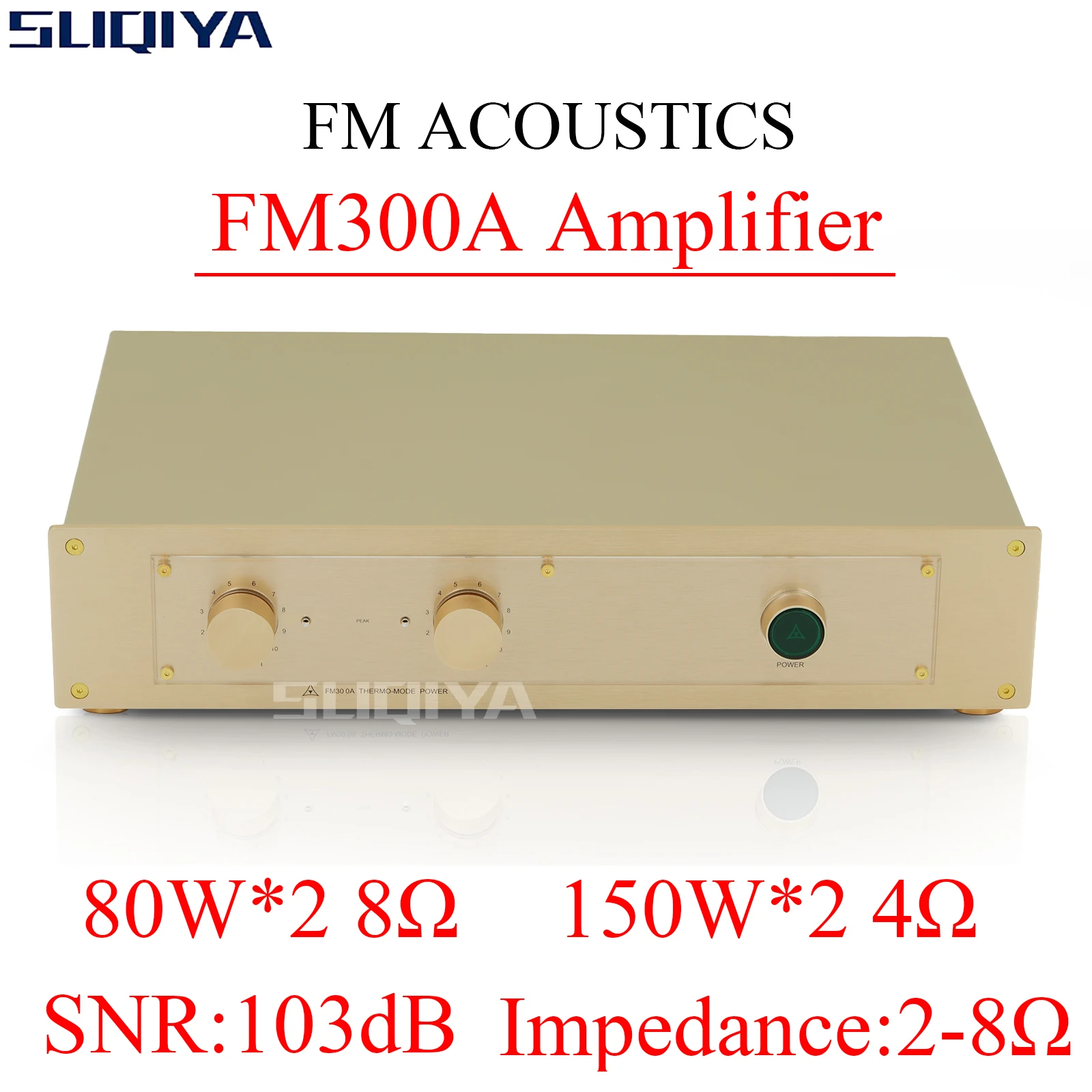 SUQIYA-Clone FM300A FM ACOUSTICS Hi-Fi Audio 150W*2 4Ω 80W*2 8Ω Power Amplifier
SUQIYA-Clone FM300A FM ACOUSTICS Hi-Fi Audio 150W*2 4Ω 80W*2 8Ω Power Amplifier