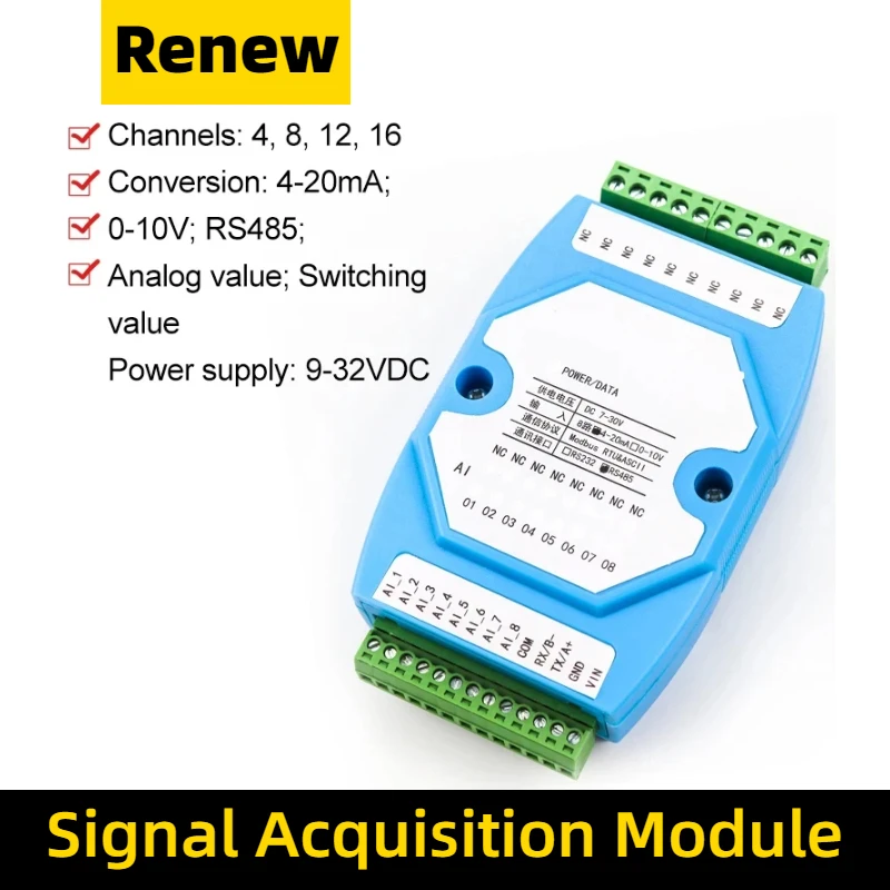 Сбора данных 4 20ma к modbus rs485 преобразователь аналогового сигнала в цифровой сигнал
Сбора данных 4 20ma к modbus rs485 преобразователь аналогового сигнала в цифровой сигнал