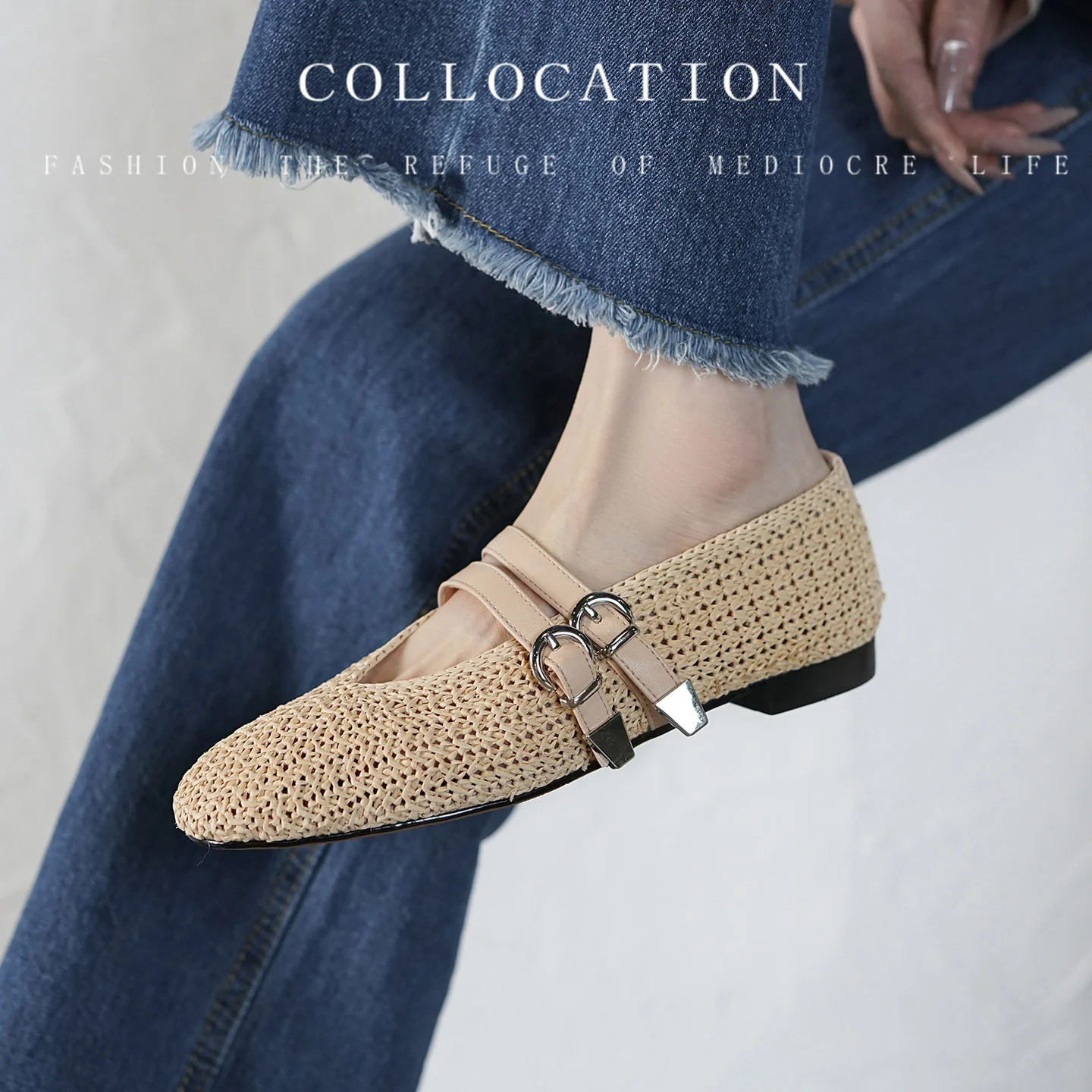 Handmade Microfiber Weave Women's Sandals, Low Heels Belt buckle Women Shoes,Breathable Fashion Mary Janes Shoes
Handmade Microfiber Weave Women's Sandals, Low Heels Belt buckle Women Shoes,Breathable Fashion Mary Janes Shoes