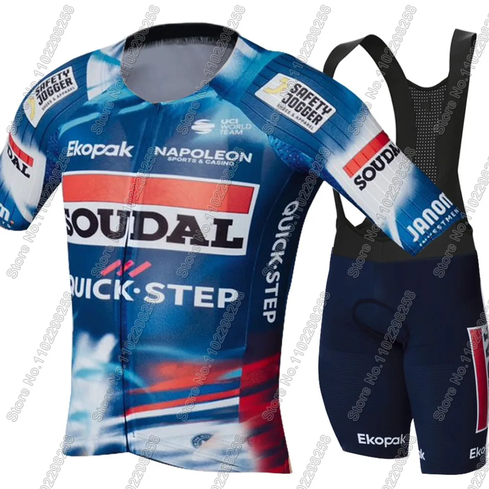 Soudal Quick Step Team 2025 Cycling Jersey Set Men Cycling Clothing Road Bike Shirt Suit Bicycle Bib Shorts
Soudal Quick Step Team 2025 Cycling Jersey Set Men Cycling Clothing Road Bike Shirt Suit Bicycle Bib Shorts