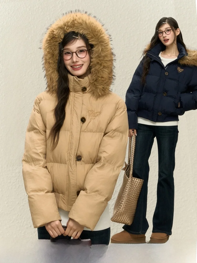 ELEVEN SP Women's ort Puffer Jaet 90% White Du down Warmth Korean Sle Fur Collar Coat Thi Outerwear Winter Coat
ELEVEN SP Women's ort Puffer Jaet 90% White Du down Warmth Korean Sle Fur Collar Coat Thi Outerwear Winter Coat