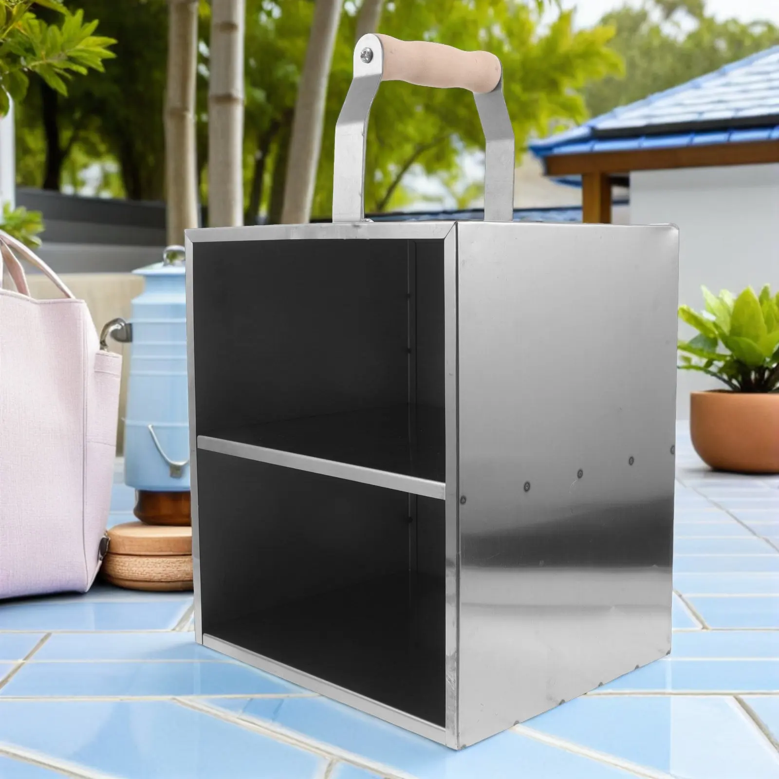 Портативный контейнер для хранения угля из нержавеющей стали с ручкой, ветрозащитный, устойчивый к пеплу, для гриля
Портативный контейнер для хранения угля из нержавеющей стали с ручкой, ветрозащитный, устойчивый к пеплу, для гриля