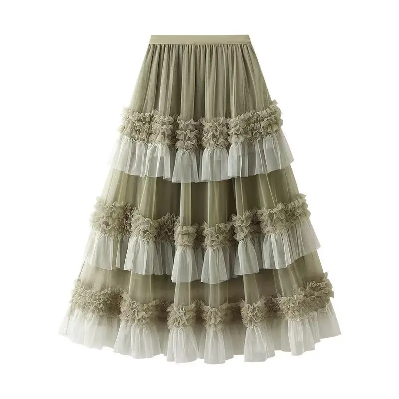2025 Spring Summer Women High Waisted Ruffles Patchwork Long Ball Gown Mesh Skirt , Woman Fashion Skirts
2025 Spring Summer Women High Waisted Ruffles Patchwork Long Ball Gown Mesh Skirt , Woman Fashion Skirts