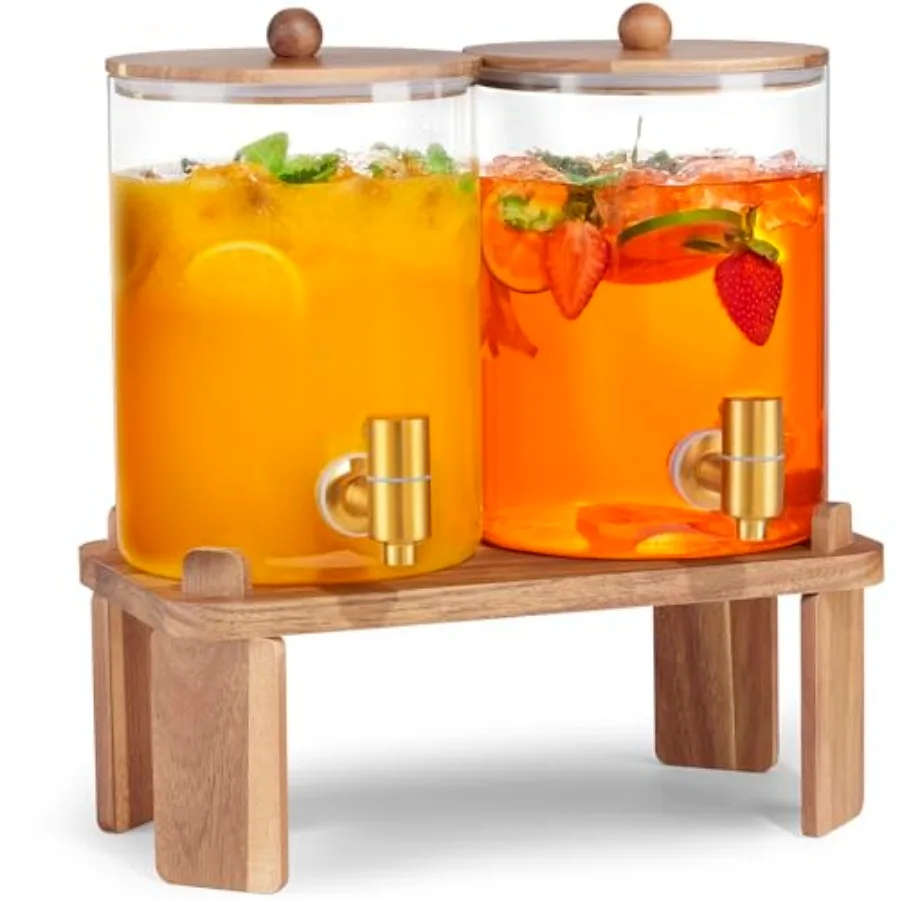 2 PCS 1 Gallon Drink dispenser Glass Beverage Dispenser With Wood Stand Large Water Drink Dispensers for Parties With Stainless
2 PCS 1 Gallon Drink dispenser Glass Beverage Dispenser With Wood Stand Large Water Drink Dispensers for Parties With Stainless