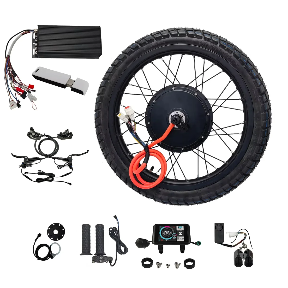 48V-72V 5000-8000W 17"19" 21" Ebike Motorcycle Rear Wheel Conversion Kit, 3.5T/5T 155mm QS205 Hub Motor
48V-72V 5000-8000W 17"19" 21" Ebike Motorcycle Rear Wheel Conversion Kit, 3.5T/5T 155mm QS205 Hub Motor