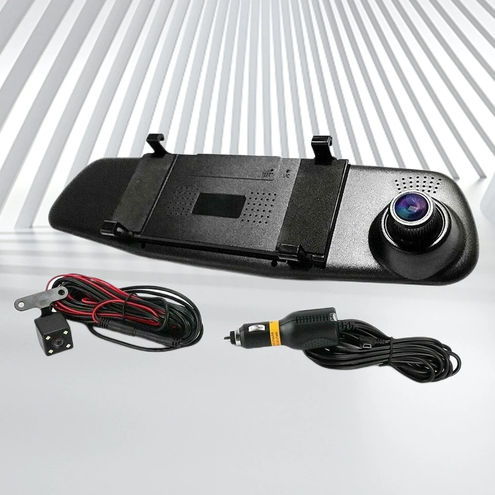 Dual Lens Automobile Data Recorder Loop Recording 4.3 Inch Vehicle Recorders Motion Detection Auto Video Camera Built-in Speaker
Dual Lens Automobile Data Recorder Loop Recording 4.3 Inch Vehicle Recorders Motion Detection Auto Video Camera Built-in Speaker
