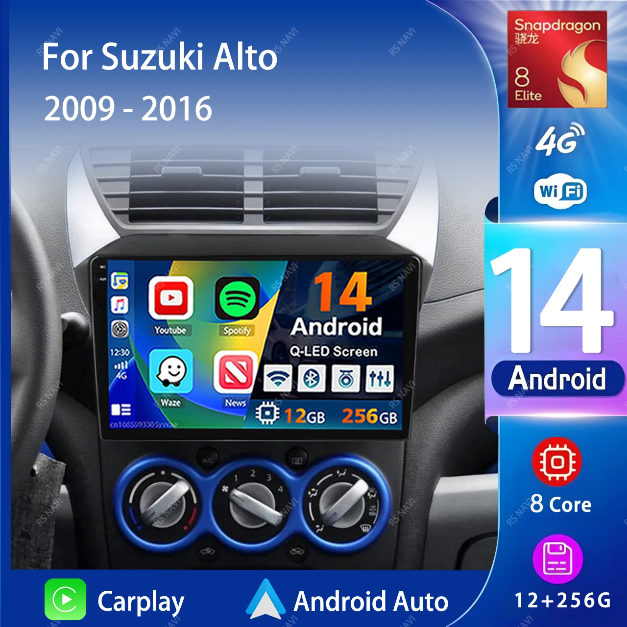 Android 14 Carplay Auto 2K экран автомобильный радиоприемник мультимедийный плеер для Suzuki Alto 2009-2016 авторадио GPS стерео 2 din головное устройство
Android 14 Carplay Auto 2K экран автомобильный радиоприемник мультимедийный плеер для Suzuki Alto 2009-2016 авторадио GPS стерео 2 din головное устройство