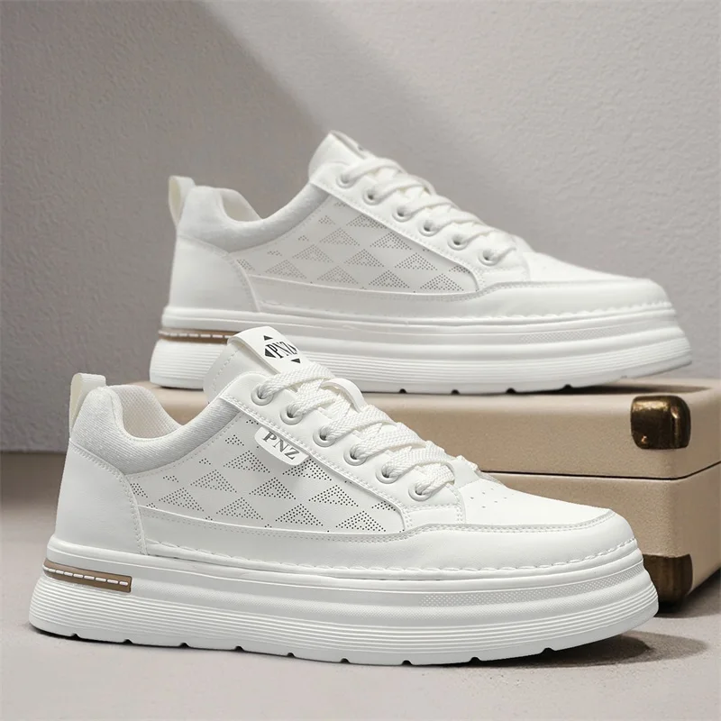 New Winter Men's Shoes, Trendy Korean Style Leather Sneakers, Fashionable Non-Slip Shoes, White Shoes, Thick-Soled Height-Increa
New Winter Men's Shoes, Trendy Korean Style Leather Sneakers, Fashionable Non-Slip Shoes, White Shoes, Thick-Soled Height-Increa