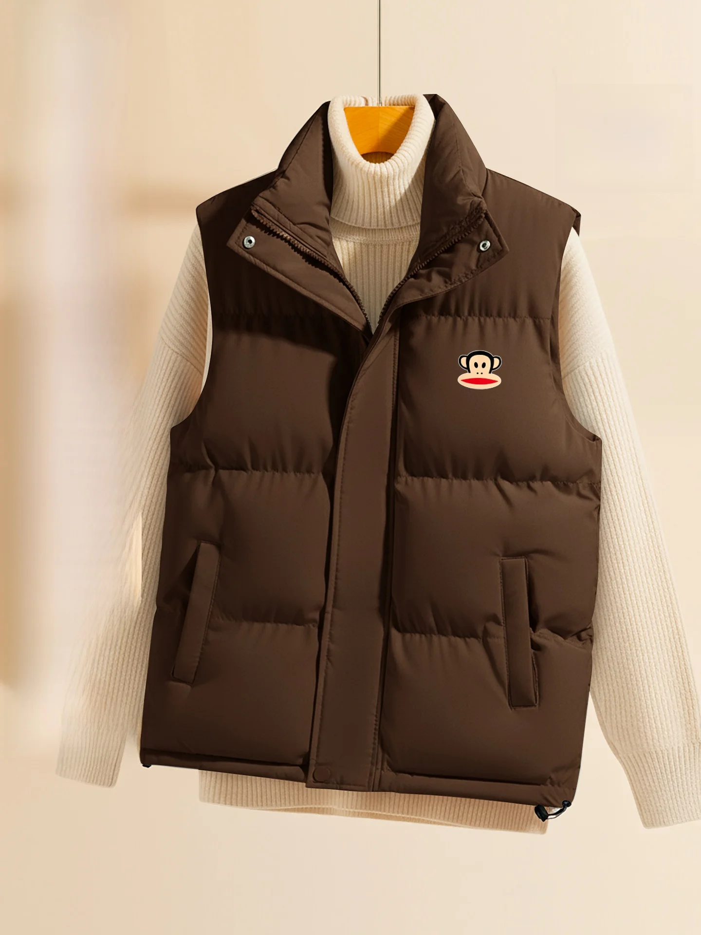 Men's Thiened Warmth Vest Autumn Winter Cotton Jaet Stand Collar Outerwear Youth Faion Polyester Fiber
Men's Thiened Warmth Vest Autumn Winter Cotton Jaet Stand Collar Outerwear Youth Faion Polyester Fiber