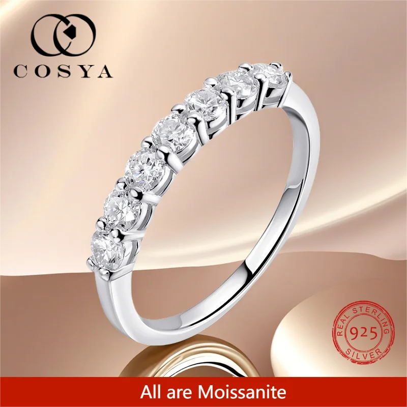 COSYA 0.7CT 3mm Moissanite Ring 925 Sterling Silver for Women Wedding Engagement Stackable Band GRA Sparkling Fine Jewelry Gift
COSYA 0.7CT 3mm Moissanite Ring 925 Sterling Silver for Women Wedding Engagement Stackable Band GRA Sparkling Fine Jewelry Gift