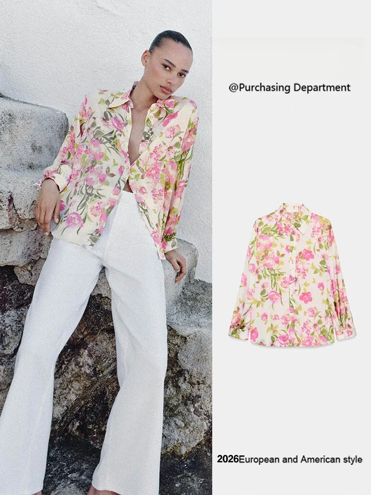 Spring New Women's Casual Long Sleeve Turn-down Collar Silk Satin Feel Shirt Floral Print Versatile 2026 Summer Fashion Ladie...
Spring New Women's Casual Long Sleeve Turn-down Collar Silk Satin Feel Shirt Floral Print Versatile 2026 Summer Fashion Ladie...