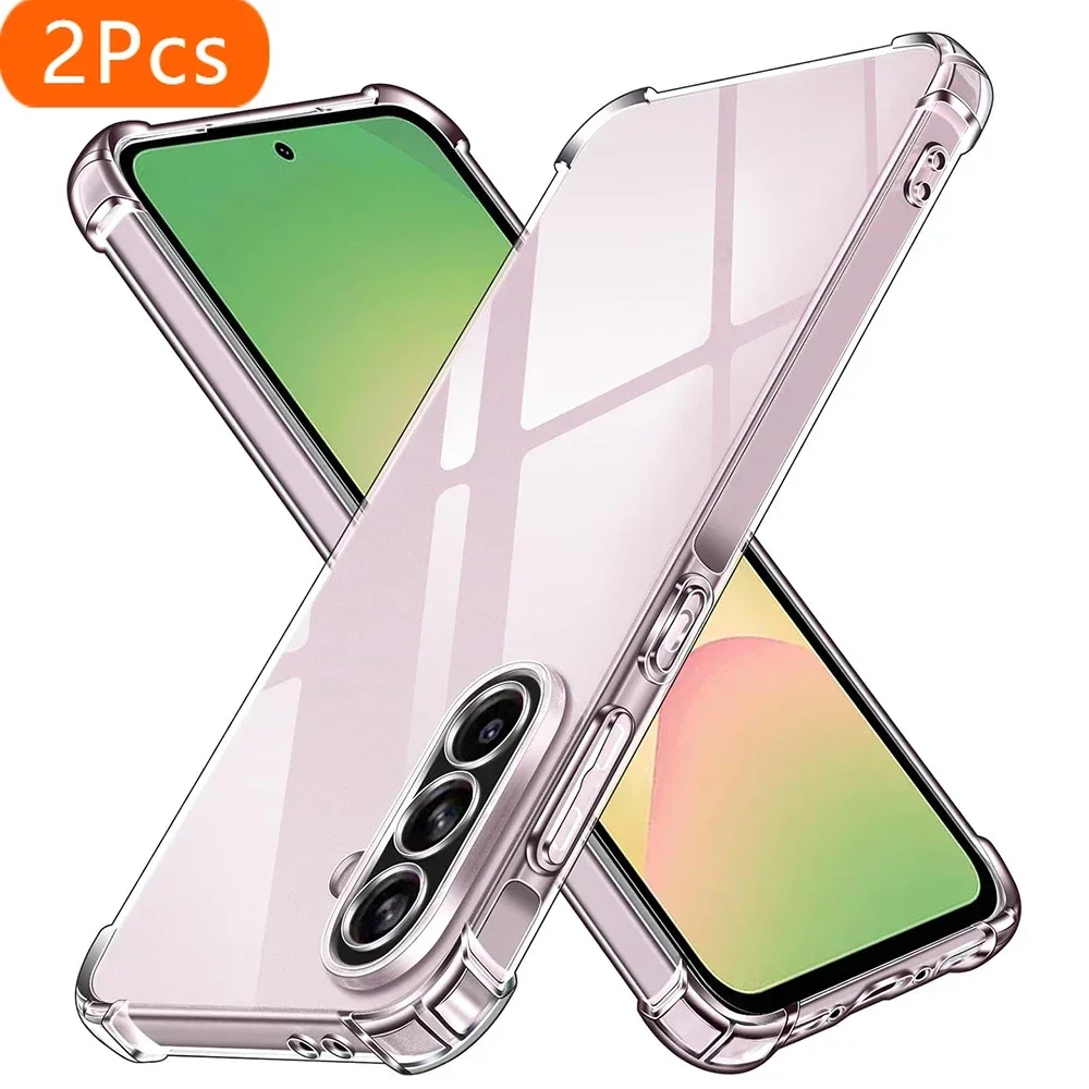 2Pcs Shockproof Silicone Soft Case For Samsung Galaxy A56 A36 A26 A16 A06 5g Clear Ultra Thin Back Cover Luxury Slim Shell Coque 
2Pcs Shockproof Silicone Soft Case For Samsung Galaxy A56 A36 A26 A16 A06 5g Clear Ultra Thin Back Cover Luxury Slim Shell Coque