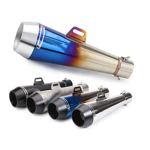 Motorcycle Exhaust Pipe 51MM Escape GP Moto Pot Muffler Slip on For Scooter Motocross Dirt Bike Moto 300cc 600cc 1000cc
