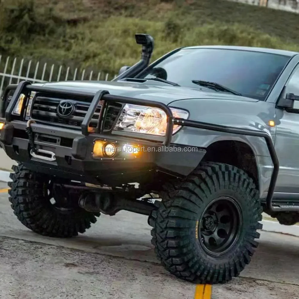 4WD Offroad Accessories Power Coated Protector Front Bumper Steel Bull bar for Land Cruiser LC100 100 series with Lights
4WD Offroad Accessories Power Coated Protector Front Bumper Steel Bull bar for Land Cruiser LC100 100 series with Lights