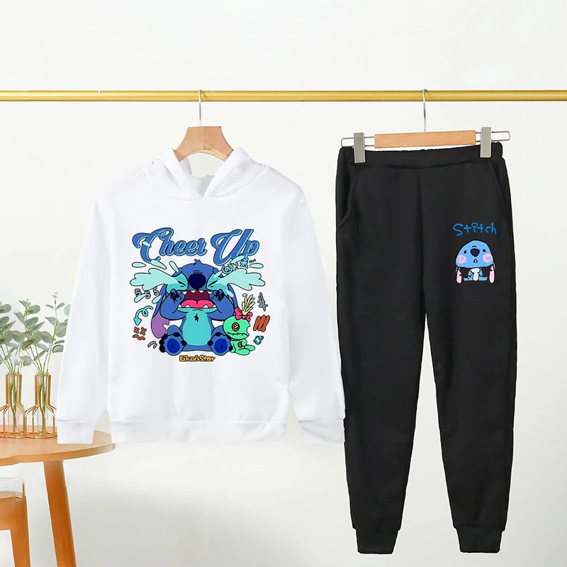 Anime 2pcs Set Clothing Stitch Hoodie Kids Children Manga Long-sleeves Girls Sweatshirt + Pants Sets Boy Clothes 
Anime 2pcs Set Clothing Stitch Hoodie Kids Children Manga Long-sleeves Girls Sweatshirt + Pants Sets Boy Clothes