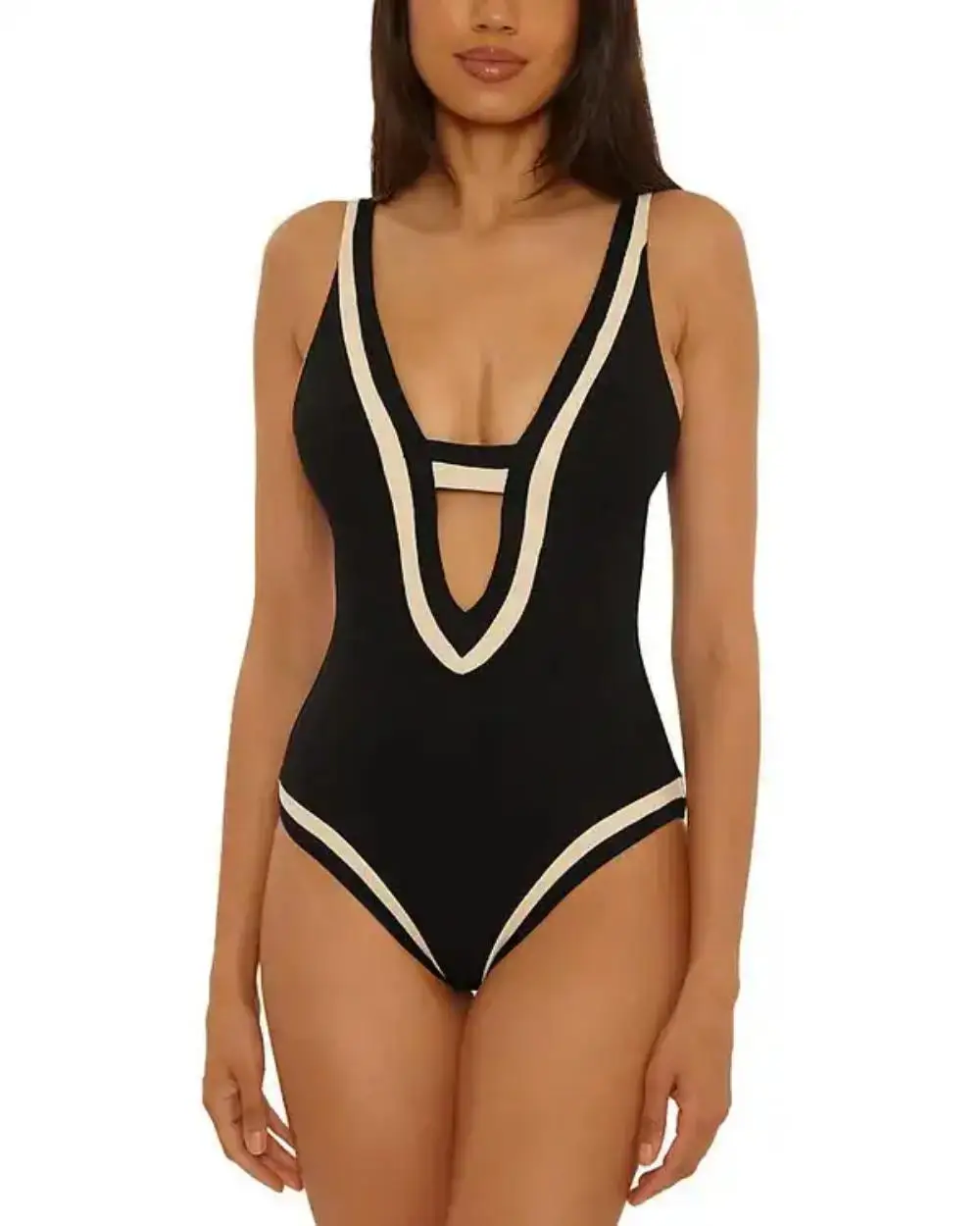 Color Block Bandage One Piece Swimsuit Women's Swimwear Fashion Lady Deep V-Neck Bathing Suit Sexy Mujer Vacation Beach Clothing
Color Block Bandage One Piece Swimsuit Women's Swimwear Fashion Lady Deep V-Neck Bathing Suit Sexy Mujer Vacation Beach Clothing