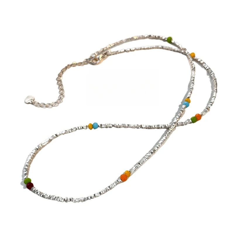 999 sterling silver broken silver necklace light luxury women's new explosion dopamine neck chain premium collarbone chain
999 sterling silver broken silver necklace light luxury women's new explosion dopamine neck chain premium collarbone chain