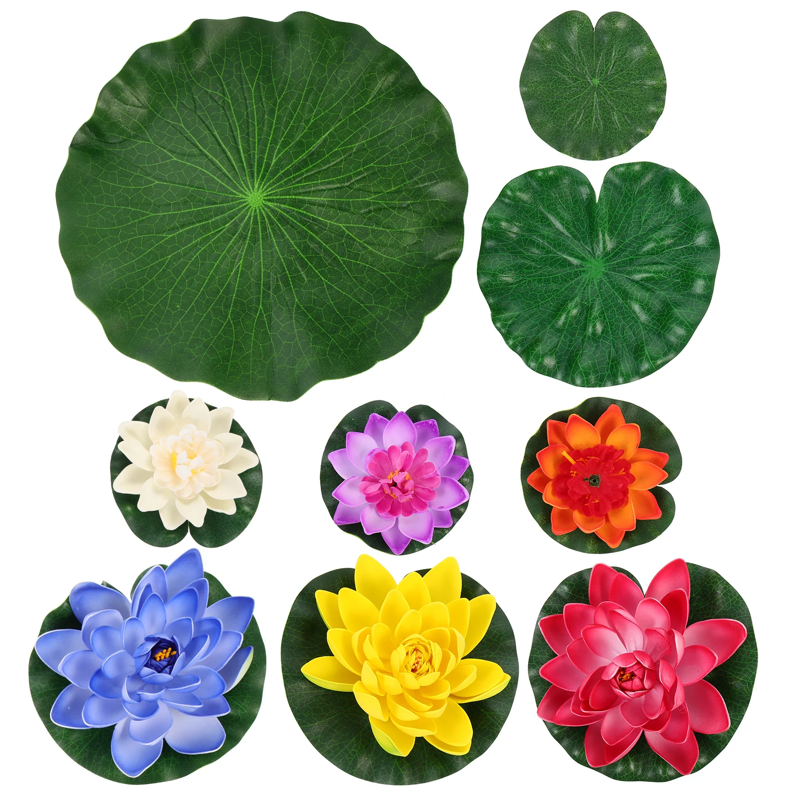 9 Pcs Artificial Lotus Flowers 17CM Yellow Red 10CM Purple Orange White Floating Decor Fish Aquarium Plants
9 Pcs Artificial Lotus Flowers 17CM Yellow Red 10CM Purple Orange White Floating Decor Fish Aquarium Plants