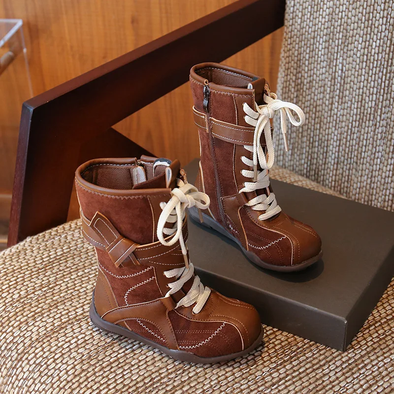 Luxury Vintage Children Boots Kids 2025 Autumn Boxing Frosted Leather Mid Calf Ankle Boots High Quality Toddler Casual Shoes
Luxury Vintage Children Boots Kids 2025 Autumn Boxing Frosted Leather Mid Calf Ankle Boots High Quality Toddler Casual Shoes