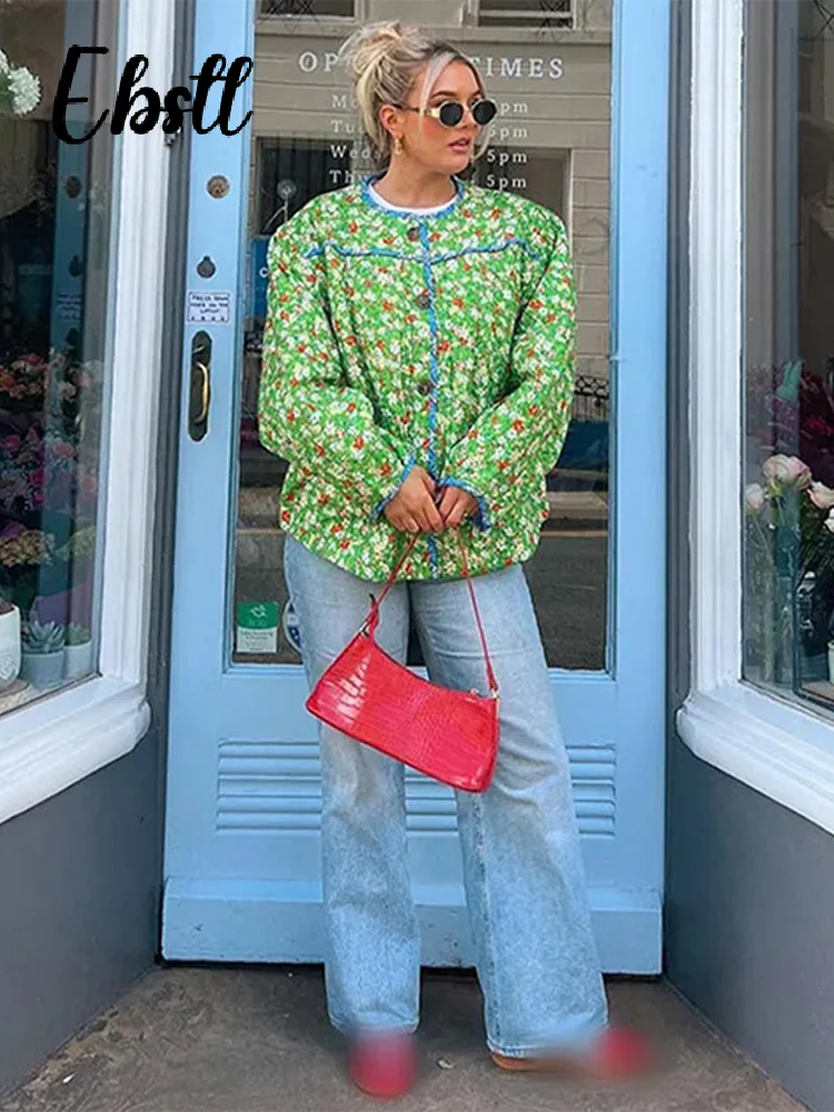 Повседневная стеганая куртка с принтом, женское винтажное однобортное Свободное пальто с круглым вырезом и длинным рукавом, Зимние Модные женские пальто, 2024
Повседневная стеганая куртка с принтом, женское винтажное однобортное Свободное пальто с круглым вырезом и длинным рукавом, Зимние Модные женские пальто, 2024