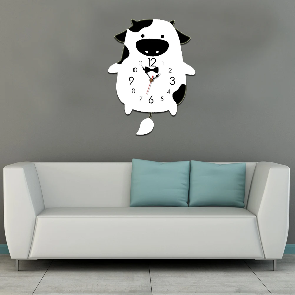 Animal Pendulum Clock Cartoon Cow Shape Silent Hanging Wall for Kids Decorative Swing
Animal Pendulum Clock Cartoon Cow Shape Silent Hanging Wall for Kids Decorative Swing