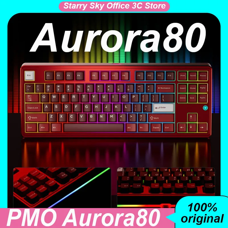 PMO Aurora80 Индивидуальная алюминиевая клавиатура, беспроводная трехрежимная, 8000 мАч, Aurora Halo, 87 клавиш, ARGB, ПК, киберспортивная игровая клавиатура для ноутбука
PMO Aurora80 Индивидуальная алюминиевая клавиатура, беспроводная трехрежимная, 8000 мАч, Aurora Halo, 87 клавиш, ARGB, ПК, киберспортивная игровая клавиатура для ноутбука