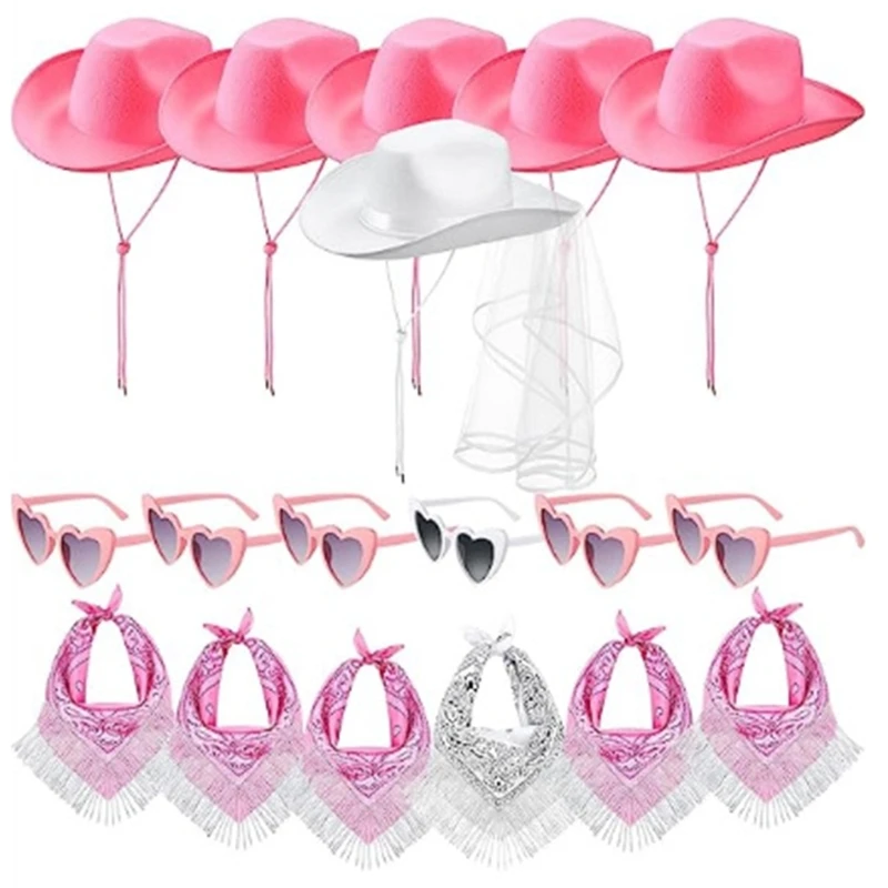 Bride and Bridesmaids Hat and Sunglasses Kerchief Set for Bachelorette Party Wholesale
Bride and Bridesmaids Hat and Sunglasses Kerchief Set for Bachelorette Party Wholesale