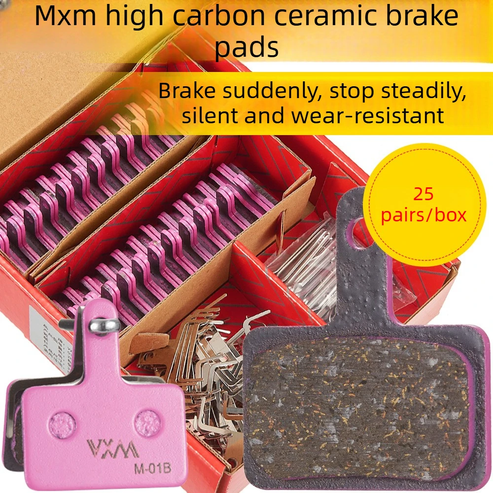 High-Carbon Ceramic MTB Disc Brake Pads - Stable Emergency Braking,25 Pairs/Box, Fits Shimano/Multi-Brands Oil Disc Brakes
High-Carbon Ceramic MTB Disc Brake Pads - Stable Emergency Braking,25 Pairs/Box, Fits Shimano/Multi-Brands Oil Disc Brakes