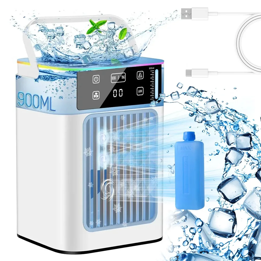 Portable Fan Air Conditioner 3in1 Household Quiet Air Cooler with Water and Ice Humidifier Office Desktop Adjustment Cooling Fan
Portable Fan Air Conditioner 3in1 Household Quiet Air Cooler with Water and Ice Humidifier Office Desktop Adjustment Cooling Fan