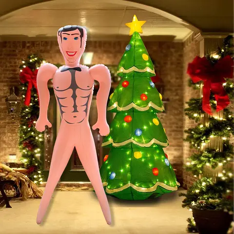 Modelo masculino inflable de PVC, muñeco con sonrisa inflable para adultos, broma, regalo de cumpleaños, novedad, fiesta de despedida de soltera sorpresa decorativa