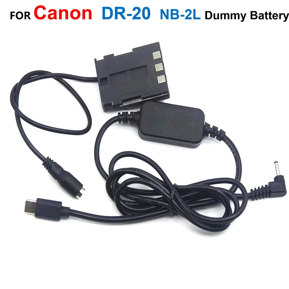 DR-20 DR-700 Coupler NB-2L Dummy Battery+USB-C Cable ACK-DC20 Adapter For Canon S45 S60 S70 S80 S50 G7 G9 EOS 350D 400D Rebel XT
DR-20 DR-700 Coupler NB-2L Dummy Battery+USB-C Cable ACK-DC20 Adapter For Canon S45 S60 S70 S80 S50 G7 G9 EOS 350D 400D Rebel XT