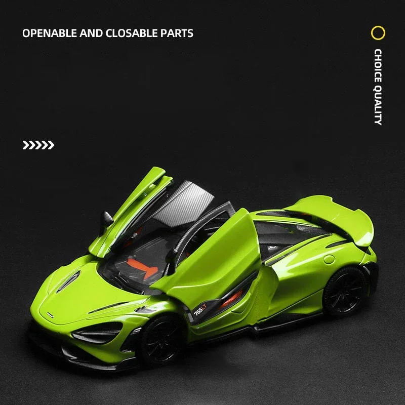 1:31 For McLaren 765LT Supercar Alloy Diecasts & Toy Vehicles Metal Toy Car Model Sound and light Collection Toy
1:31 For McLaren 765LT Supercar Alloy Diecasts & Toy Vehicles Metal Toy Car Model Sound and light Collection Toy
