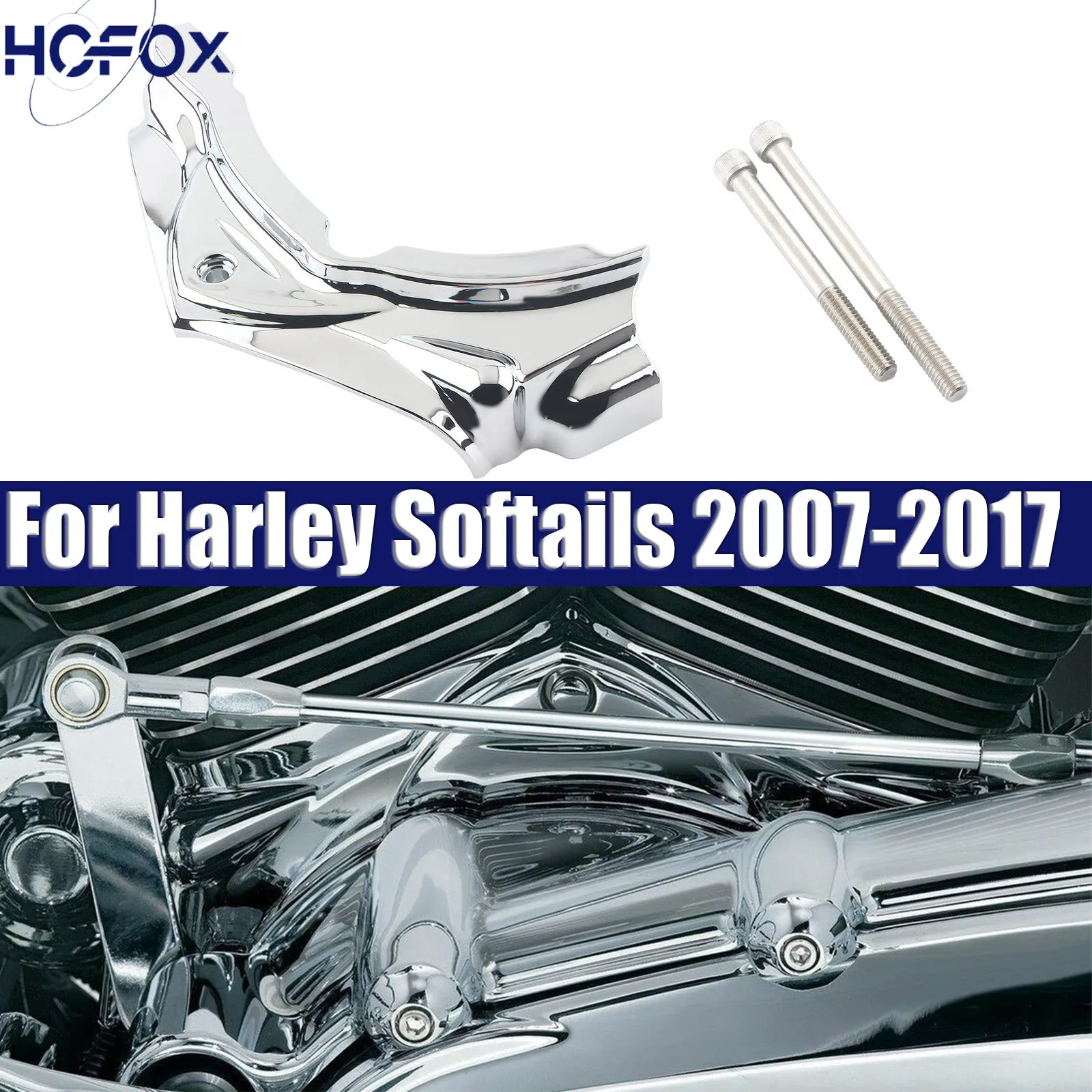 Motorcycle Chrome Cylinder Base Side Cover For Harley Softails 2007-2017 Cylinder Base Cover