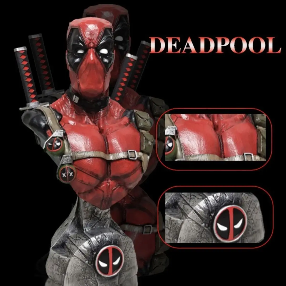 Marvel Deadpool bust figurine GK statue model boy gift e-sports room background wall decoration desktop 1:1 large ornamentment
Marvel Deadpool bust figurine GK statue model boy gift e-sports room background wall decoration desktop 1:1 large ornamentment