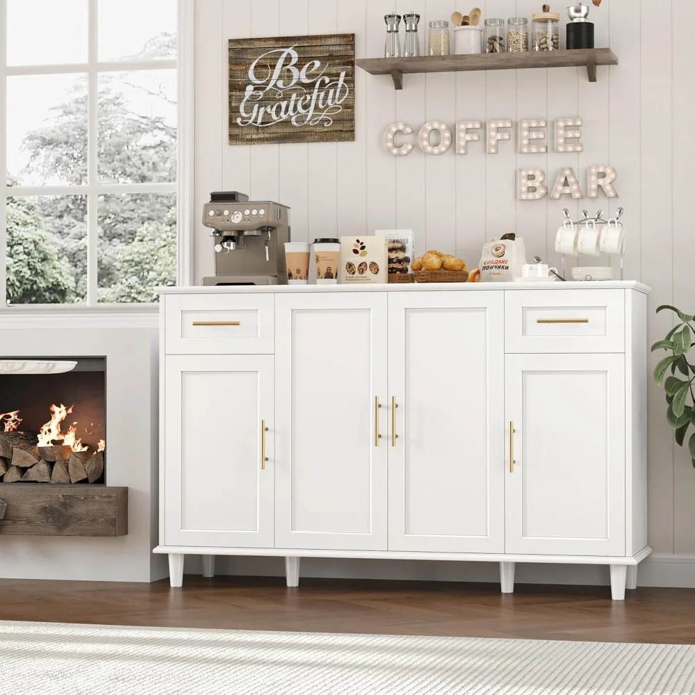 Modern Kitchen Buffet with Drawers and Shelves, Wood Coffee Bar Cabinet with Handles for Kitchen, Living Room
Modern Kitchen Buffet with Drawers and Shelves, Wood Coffee Bar Cabinet with Handles for Kitchen, Living Room
